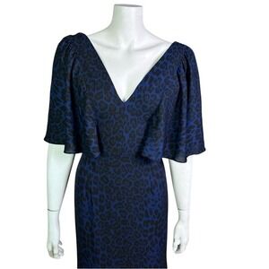 Dress the Population dress XS NWT floor length tiger open back Glam DRAMA Femme‎